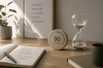 A regra dos 90 segundos entre o estímulo e a resposta.