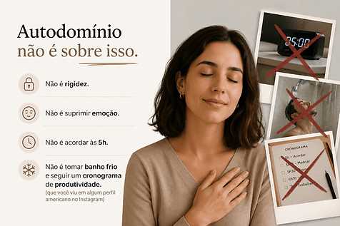 Ilustração do conceito de autodomínio: responder em vez de reagir.