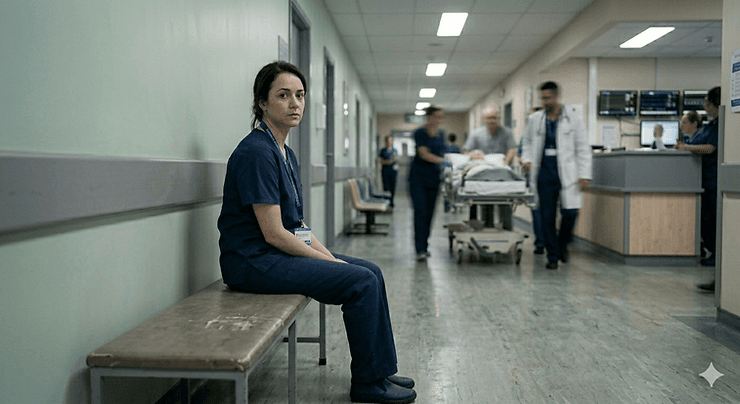 Equipe em ambiente hospitalar — a importância do alinhamento ao contexto.