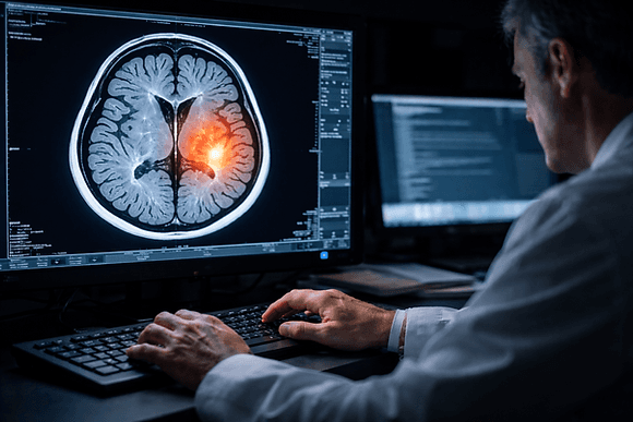 Fluxo de priorização de exames em uma operação de telerradiologia.